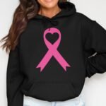 Breast Cancer Awareness Pink Ribbon Heart Hoodie