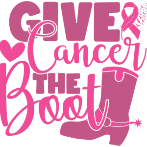 Give Cancer The Boot Breast Cancer Awareness Digital Design