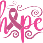 Breast Cancer Hope Pink Ribbon Digital Design