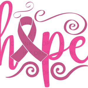 Breast Cancer Hope Pink Ribbon Digital Design