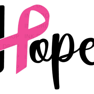 Hope Pink Ribbon Breast Cancer Awareness Digital Design