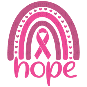 Breast Cancer Awareness Hope Rainbow SVG Digital