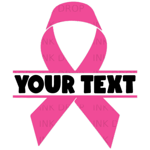 Personalized Pink Ribbon Awareness Digital Graphic