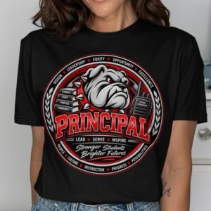 School Principal Bulldog Leadership T-Shirt