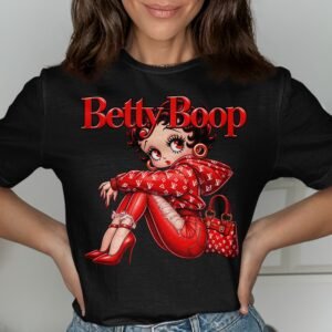 Betty Boop Red Glam Streetwear T-Shirt